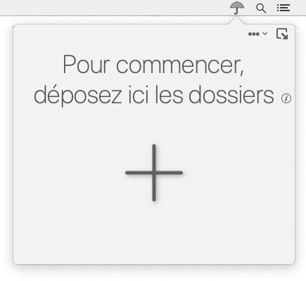Fenêtre de démarrage d'Umbrella